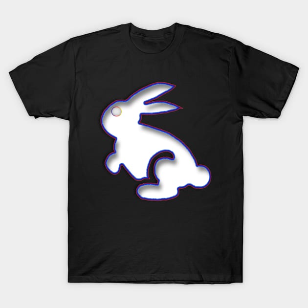 Neon Rabbit of the Future Without the shows name T-Shirt by RabbitPunched